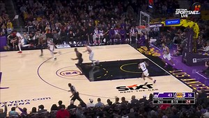 LBJ's first bucket of year 23! 👌 #LakeShow Get closer to the action with Spectrum SportsNet . 🔗: http://Spectrum.com/GetLakers | Spectrum SportsNet