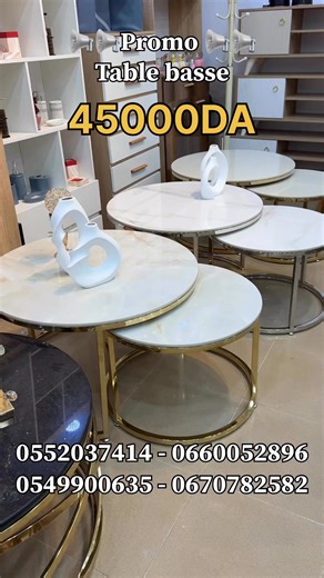 4.6K views · 2.1K reactions |  Table Basse en Porcelaine – Pied Inox  ✨ Design élégant & durable ✔️ Plateau en porcelaine haut de gamme ✔️ Pied en inox robuste et antirouille ✔️ Dorure garantie 5 ans  Livraison disponible partout Parfaite pour salon moderne, bureau ou espace premium. | Decorare | Facebook