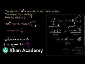 Relation between coefficients and roots of a quadratic equation (1/2) | Polynomial | Math | KA