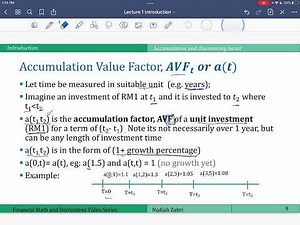 1.1- Interest Theory and Accumulation