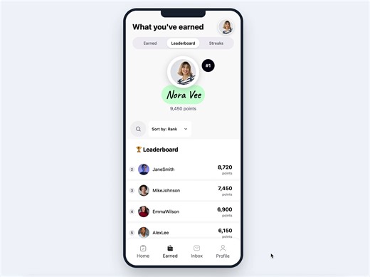 Leaderboard Search & Sort UI