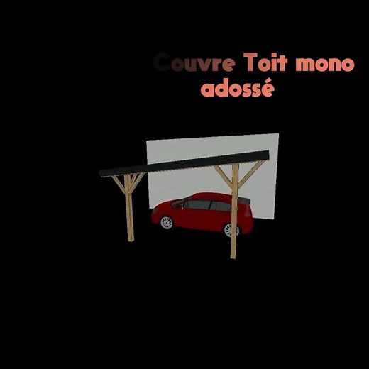 Carport bois adossé : A construire soi-même #automobile