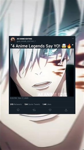 "4 Anime Legends Say YO! 🤯🔥" #shorts #animeedit