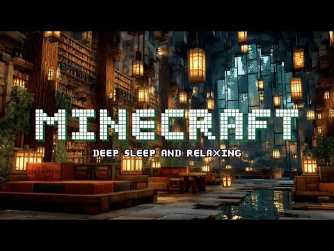 Minecraft Ambience with C418 Music | Cozy Library Study & Focus Loop