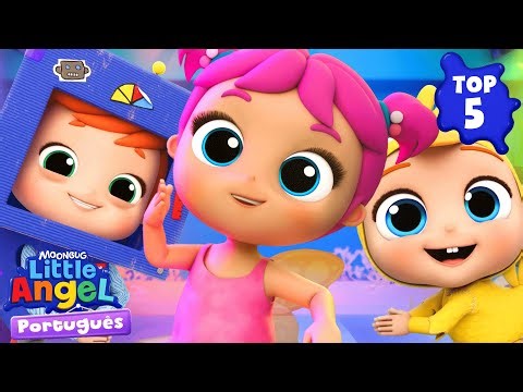 Top 5 episódios de festa! 🪩 Fantasia de Carnaval🥳💃 Little Angel Brasil | Músicas Infantis