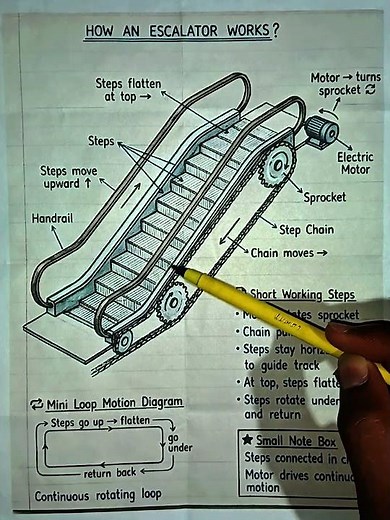 How Escalators Work ⚙️ (30 Sec Science Explained)”