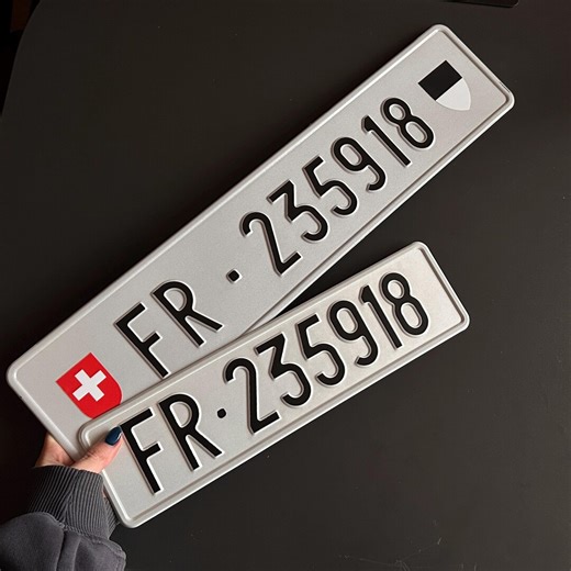 Pair Custom Switzerland Embossed License Plate Name White Sign Copy Personalize Delete Aluminum European Car Euro EU Swiss 2 Plate - Etsy Australia