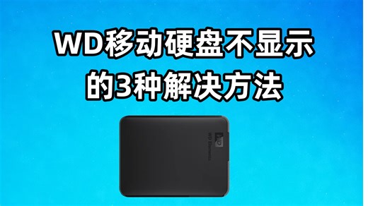 wd西数移动硬盘不显示怎么办，如何修复？