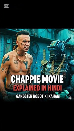 A Robot Raised by Gangsters: Chappie (2015) Movie Explained in English #tiktok