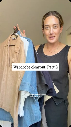 Georgia - Midsize Outfits & Try Ons on Instagram: "Part TWO: short sleeve things. Did pretty well culling here! Next up is the long sleeve button ups.. that’ll be big 🤣 Depop- itsgeorgialouise7 #midsize #closetclearout #midsizefashion #wardrobe #clearout"