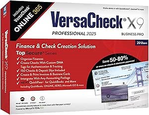 VersaCheck X9 Professional 2025 – 20 Users + VersaCheck ONLINE Pro 1yr Sub Bundle