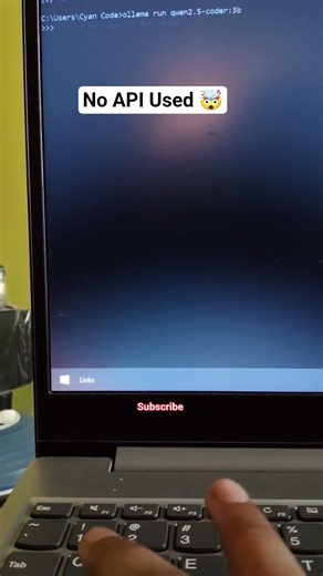 I Ran an AI Locally on My Laptop 🤯 #coding #ai #localai #ollama #shorts