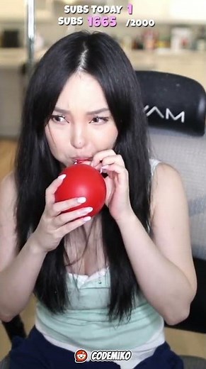 #codemiko on #Twitch | Blowing a balloon