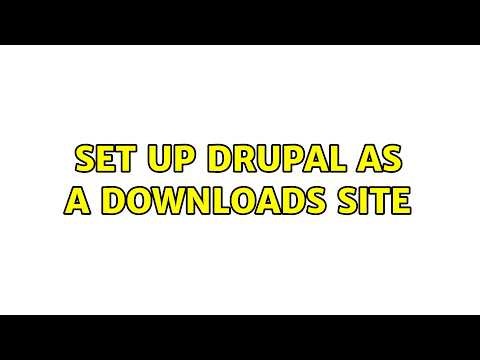 Set up drupal as a downloads site
