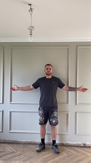 Wall Paneling Tutorial for Living Room Renovation