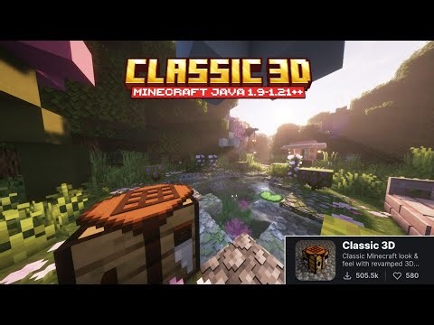 Classic 3D Texture Pack Minecraft Java 1.21+