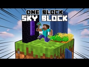 Going to the Nether in One Block Sky Block