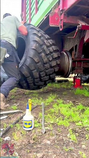 Super fast truck tire change with tools