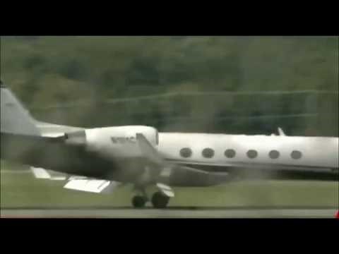 Air disaster Gulfstream IV plane crash in Teterboro Airport, USA