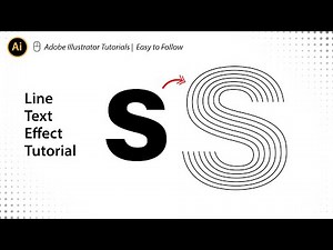 Easy how to make Line Text Effect in Adobe Illustrator