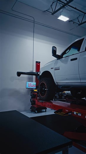 Ram 2500 getting set up for alignment. #ram #alignment #trucks #ram2500 #liftedtrucks