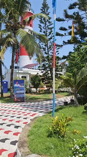 The Unmissable Combo - Sea, Sand & Lighthouse 🏖️! Located near Kerala's famous Kovalam beach and the International Seaport, the Vizhinjam Lighthouse has been furnished with all modern tourism facilities as part of Ministry of Ports, Shipping and Waterways initiative to develop 75 lighthouses across India. Inspected the property and took stock of facilities. A must visit site for all tourists. #IncredibleIndia #kerala #lighthouse | Sarbananda Sonowal