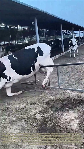 Slipping Free From Bars: How A Stuck Dairy Cow Escapes Fencing Under Farmer’s Guidance