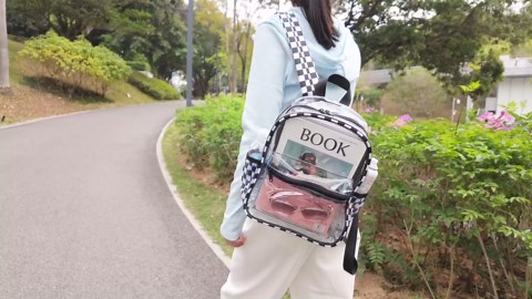 BTOOP Clear Mini Backpack for Stadium Events 12x12x6 Small Transparent Backpacks Plastic See Through Clear Bag for Concerts Work Festival Security Travel