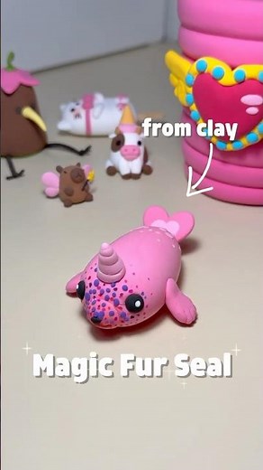 Magic Fur Seal 🦭✨ Watch This Clay Cutie Come to Life! #diy #clay #airdryclay