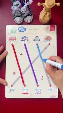 Colored pencil control practice sheets. Move hands to paint and draw, learn numbers and colors.