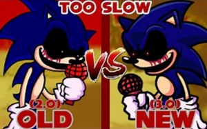 FNF': Vs Sonic.exe - Too Slow (2.0 VS 3.0) (ts old and new comparison)