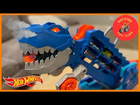 Hot Wheels City Transforming T-Rex Ultimate Hauler!! Hot wheels: Let’s Race!!