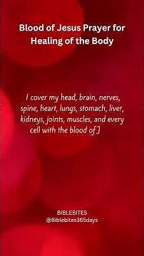 Blood of Jesus Prayer for Healing of the Body#BloodOfJesus #HealingPrayer #PrayerForHealing