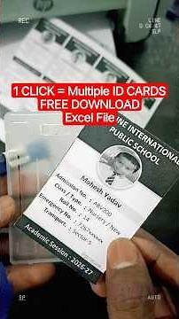 Free Download Excel VBA ID CARD Generator | Generate Multiple Student ID Cards in One Click #idcard