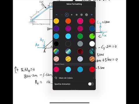 Reaction forces of a simple frame Example 1