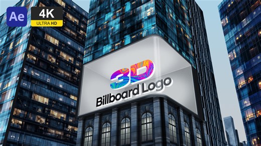 3D Billboard City Logo Reveal