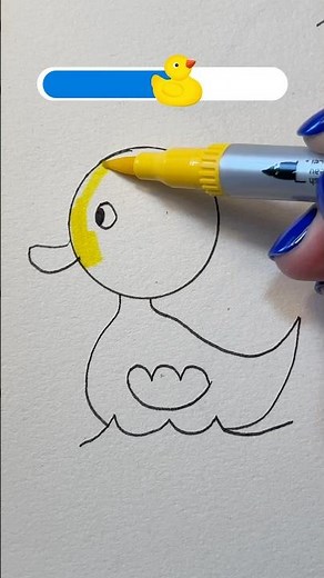 Simple Duck Drawing | Duck Drawing Step by Step for kids 🐥🦆
