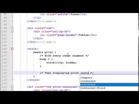 Print specific content of body - HTML & CSS