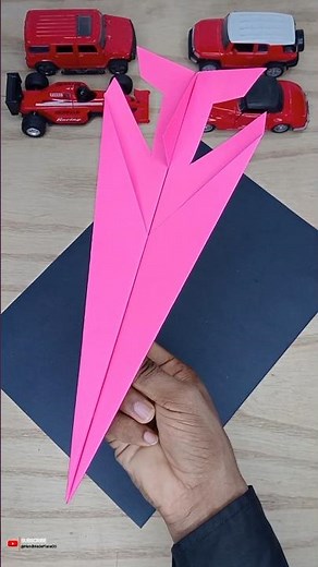 Amazing Pink Paper Airplane ✈️ Long Distance Flight | Easy Paper Craft Tutorial