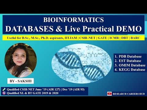 Explain Databases: PDB, EST, OMIM & KEGG | Bioinformatics with Live Practical Demo #youtube #iitjam