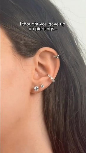 Gave up on piercings and made comfy clip-on earrings and ear cuffs for everyone 🩵 #cliponearrings