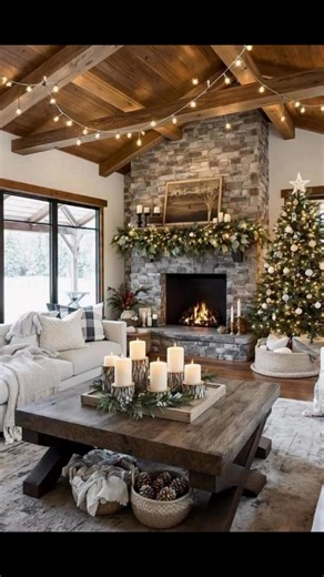 ✨🌲 This holidays, a rustic farmhouse Christmas brings comfort and charm—where glowing lights, natural textures, and heartfelt simplicity make the season feel magical. 🎄✨ #RusticFarmhouseChristmas #ChristmasVibes #HolidayCharm #CozySeason #FarmhouseStyle #RusticHolidays #WarmAndFestive #CountryChristmas #HolidayInspiration #SimpleJoys | I Heart Much Shabby Chic