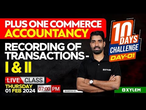 Plus One Commerce - Model Exam - Accountancy - Day 1 | Xylem Plus One Commerce