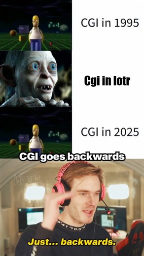 CGI in 1995 vs CGI in Lord of the Rings vs CGI today #lotr #memes