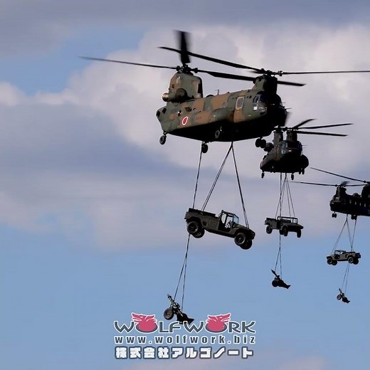CH-47 in Action【 #陸上自衛隊 】#チヌーク