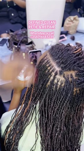 SISTERLOCKS | HUMANHAIR EXTENSIONS | MICROLOCKS on Instagram: "“Neat retie that refreshes the roots, restores structure, and keeps locs healthy and well-defined.”#locstyles #hairtransformation #nairobifashion #locstylesforwomen"