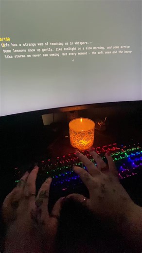 Some things feel easier when you type them out… life, love, the growing pains. ⌨️🌙 #asmrtyping #typingasmr #latenightthoughts #softvibes #healingjourney