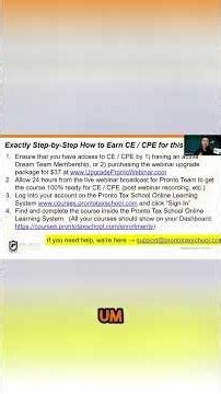 Unlock Free Tax CE/CPE Credits: Complete the Course! #shorts
