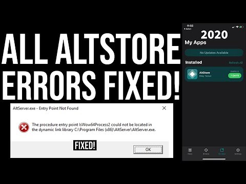 How to fix Altstore error | Fix altstore installation failed | Altstore entry point not found | 2020