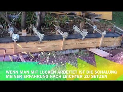 Fundament und Sichtbeton Gartenmauer selber machen